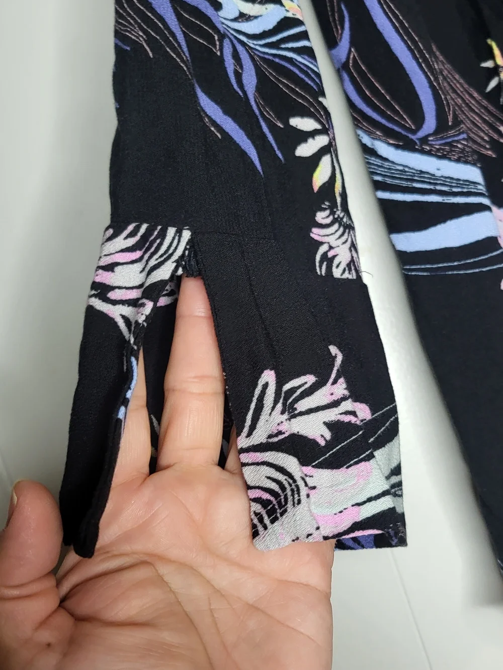 Free People Black Floral Cold-Shoulder Tunic - Picture 5 of 13